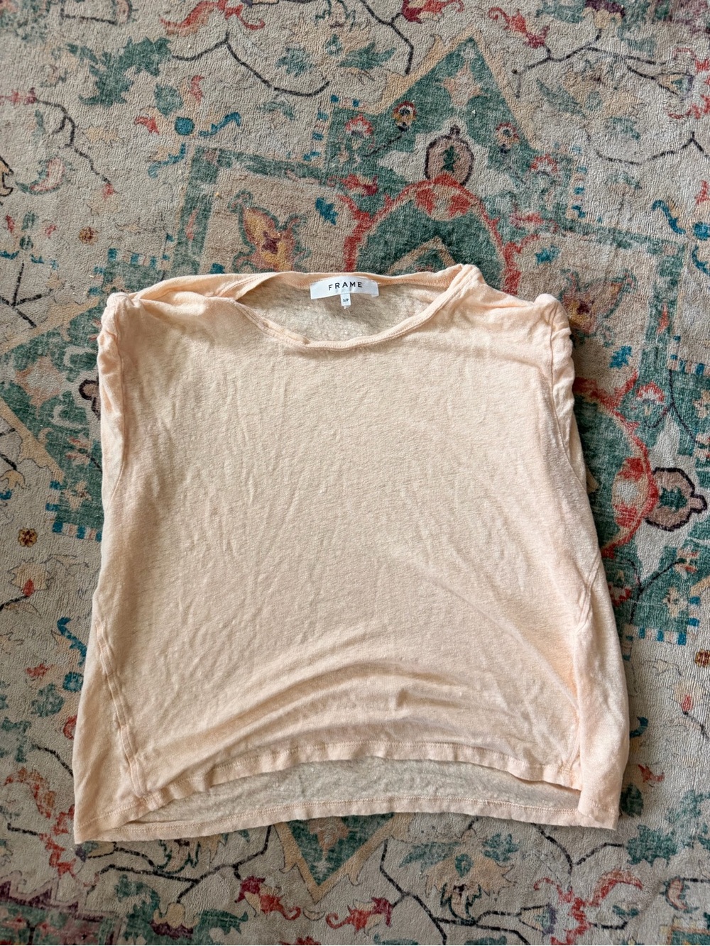 Frame Denim Pale Peach Muscle Tee